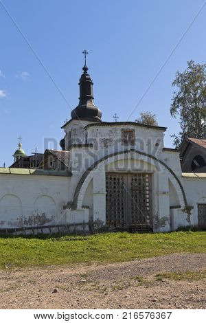 Holy Gate Goritsky Voskresensky Monastery in Vologda Region, Russia