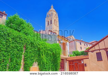 View Of The City Of Seville From The Observation Platform Tower Of Gold - Saint Telmo Bridge. Spain.