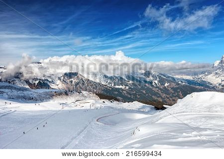 Mount Eiger And Ski Resort Of Grindelwald In Switzerland.