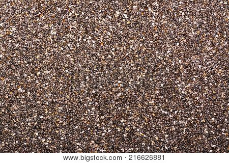 Chia seeds background. Healthy diet concept. Super food