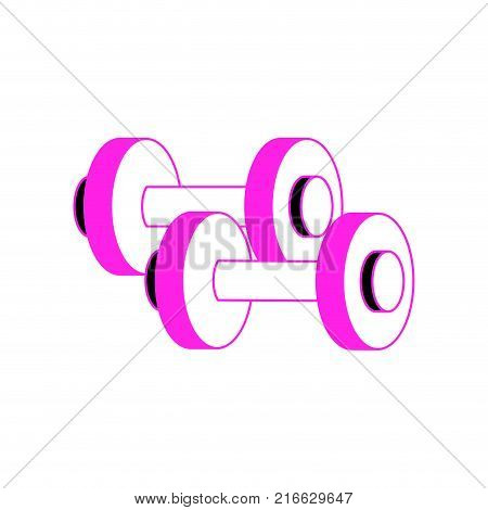 Metal weight of heavy object and equipment theme Isolated design Vector illustration