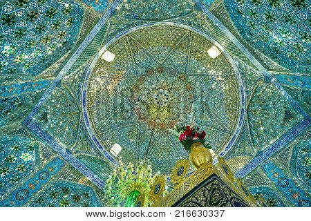 The Entrance Portal To Hazayer Mosque In Yazd