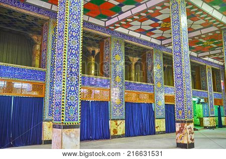 The Entrance Portal To Hazayer Mosque In Yazd