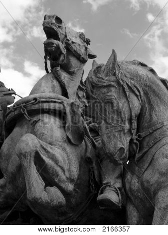 Escultura de bronze do cavalo