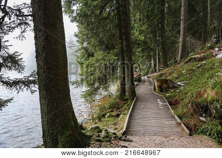 A Walk Around The Mummelsee In The Black Forest (germany)