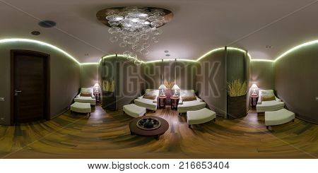 Grodno, Belarus - May 2, 2016: Panorama Interior Library In The Center Of Children Development. Full