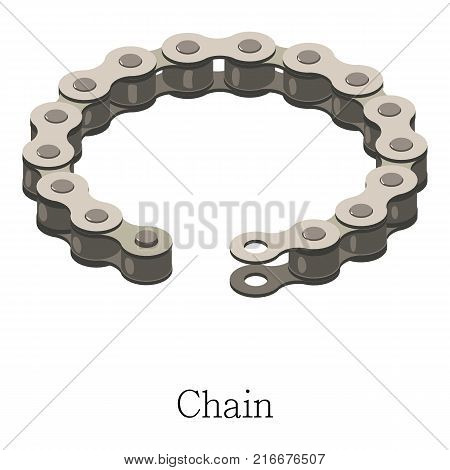 Chain bike icon. Isometric illustration of chain bike vector icon for web
