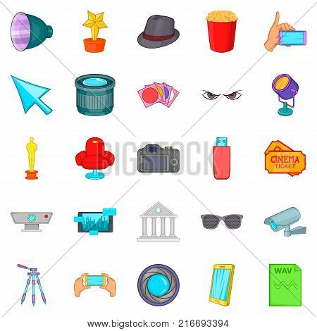 Watch icons set. Cartoon set of 25 watch vector icons for web isolated on white background