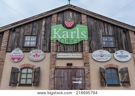 Germany / Koserow - October 21, 2017: Shop Karls in Koserow