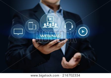 Webinar E-learning Training Business Internet Technology Concept.