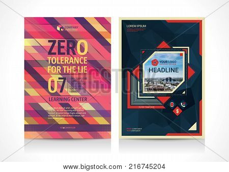 Multipurpose Flyer template layout design with Geometric Element. Creative modern vector illustration.