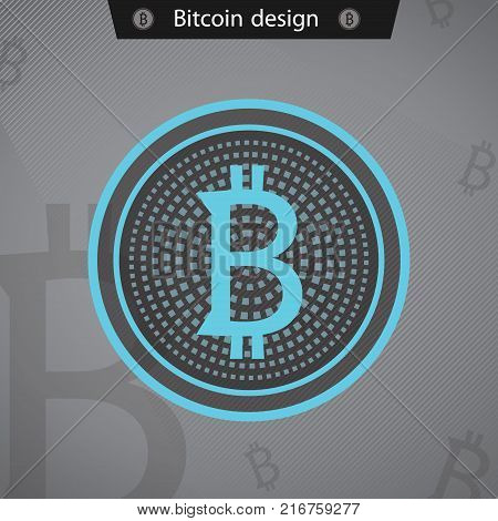 Bitcoin icon. Bit coin crypto mining logo. Business wallet icon, security currency exchange, vector item. Flat crypto virtual payment finance symbol. Gold money coin trading