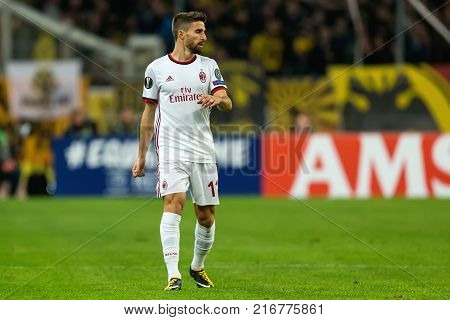 Uefa Europa League Game Between Aek Fc Vs Ac Milan