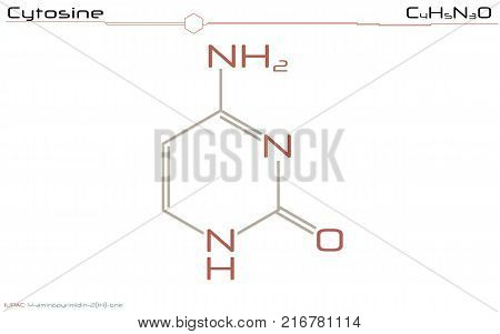 Infographic and molecular informations about the molecule Cytosine