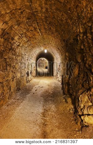 Secret tunnel in Castle Kufstein (Austria) - architecture and travel background