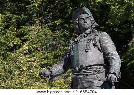 statue of Admiral Peter Tordenskjold in Oslo, Norway,