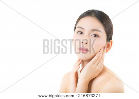 Skincare And Health And Cosmetics Concept - Beautiful Asian Young Woman Face With Wrinkles Over Circ