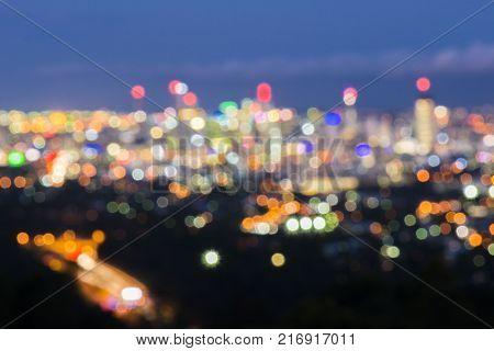 View Of Brisbane And Surrounding Suburbs From Mount Coot-tha At Night.
