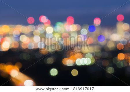 View Of Brisbane And Surrounding Suburbs From Mount Coot-tha At Night.