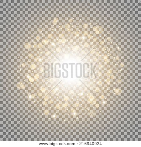 Light Circle With Dosts And Sparks, Purple Color
