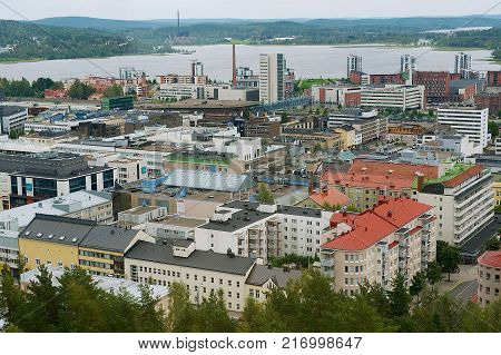 JYVASKYLA, FINLAND - SEPTEMBER 01, 2012: Cityscape of Jyvaskyla city, Finland.