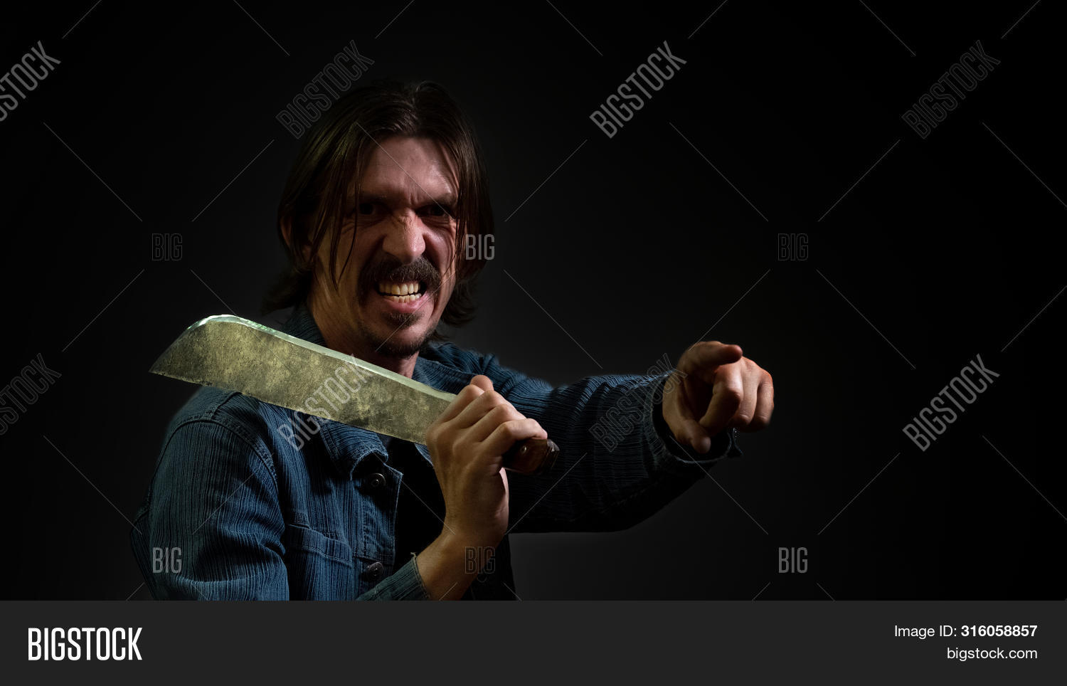 Man Holds Machete On Image & Photo (Free Trial) Bigstock