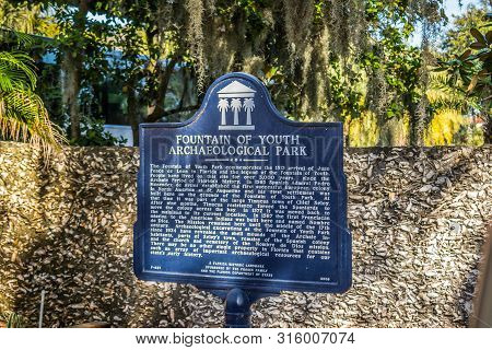 An Entrance Road Going To St Augustine, Florida