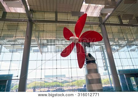 SINGAPORE - CIRCA APRIL, 2019: Daisy by Christian Moeller at Singapore Changi Airport.