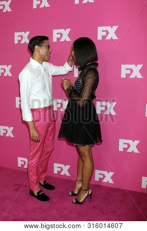 LOS ANGELES - AUG 6:  Steven Canals, Mj Rodriguez at the FX Networks Starwalk at Summer 2019 TCA at the Beverly Hilton Hotel on August 6, 2019 in Beverly Hills, CA