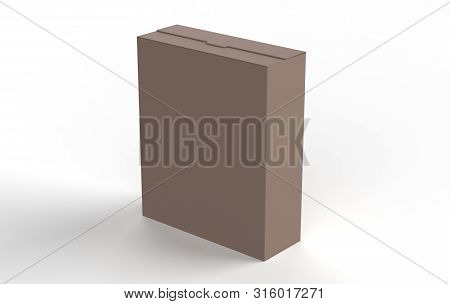 Realistic Blank Cardboard Packaging Boxes Mock Up Isolated On White Background. Can Be Use For Medic