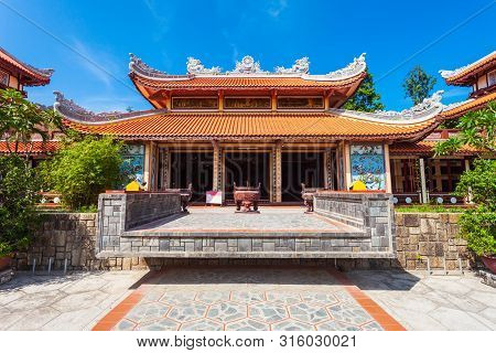 Long Son Pagoda Or Chua Long Son Is A Buddhist Temple In The City Of Nha Trang In South Vietnam