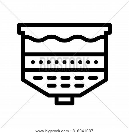 Water Treatment Filtration System Icon Sign Thin Line. Water Treatment Factory Tool Linear Pictogram