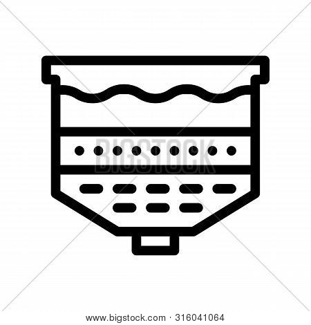 Water Treatment Filtration System Vector Icon Sign Thin Line. Water Treatment Factory Tool Linear Pi