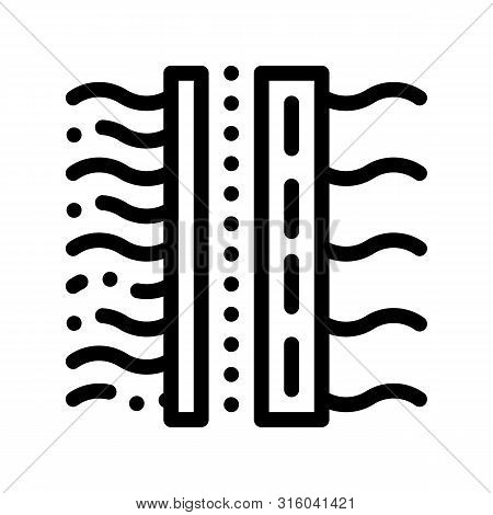 Water Treatment Filter Vector Sign Thin Line Icon. Filtration Unhealthy Water Treatment Linear Picto