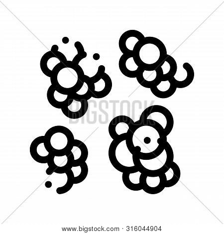 Pathogen Bacterium Vector Sign Thin Line Icon. Microbiology Disease Bacterium Linear Pictogram. Chem