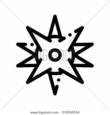 Allegry Organism Pathogen Vector Thin Line Icon. Unhealthy Allergen Barbed Pathogen Bacteria Linear 