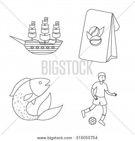 Vector Illustration Of Tourism And Landmark Logo. Set Of Tourism And European Stock Symbol For Web.