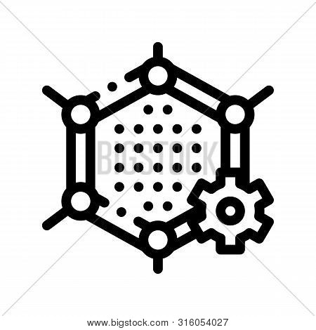 Artificial Graphene Technology Vector Sign Icon Thin Line. Artificial Intelligence Graphene Technolo