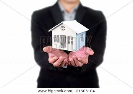 인간의 손에 집 사업
