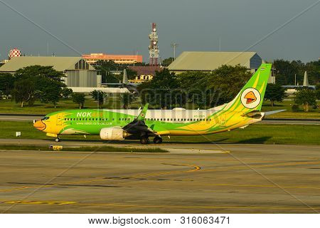 Passenger Airplane At Bangkok Airport