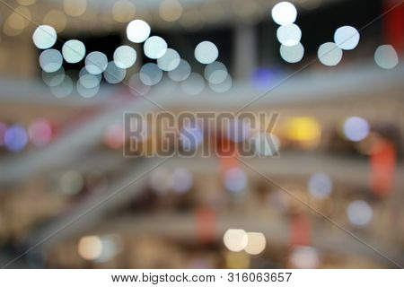 Night City Street Lights Bokeh Background At The Kobe Harbour Land  ,defocused Background