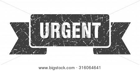 Urgent Grunge Ribbon. Urgent Sign. Urgent Banner
