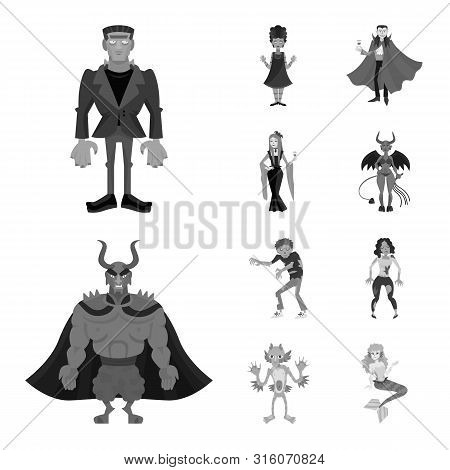Vector Design Of Consternation And Horror Icon. Collection Of Consternation And Hell Stock Symbol Fo