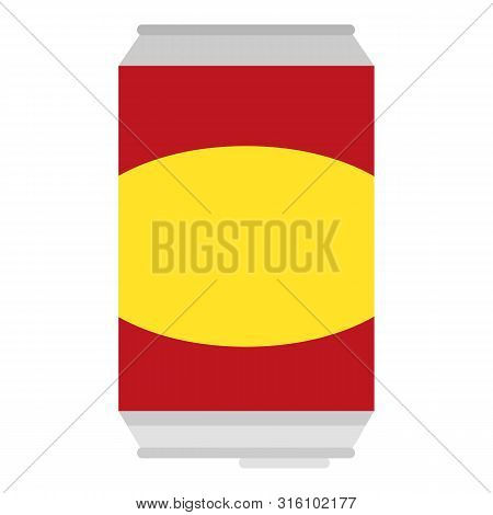 Soda Tin Can Icon. Flat Illustration Of Soda Tin Can Vector Icon For Web Design