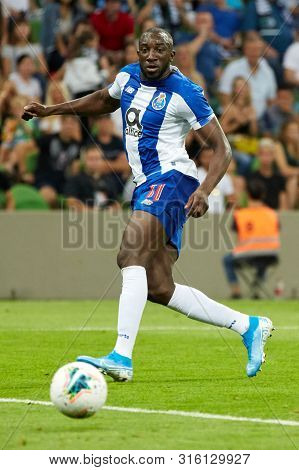 Krasnodar, Russia - August 7, 2019: Moussa Marega Of Fc Porto In Action During The Uefa Champions Le