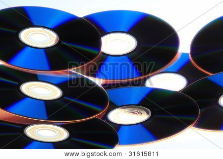 Stosu płyt CD