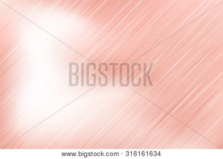Cool Pink Gold Gradient With Motion Lines Texture. Rose Gold Foil Texture Party Or Wedding Backgroun