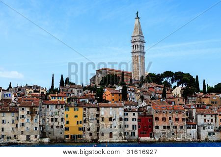 Rovinj kaupungin ja Saint Euphemia kirkko, Kroatia