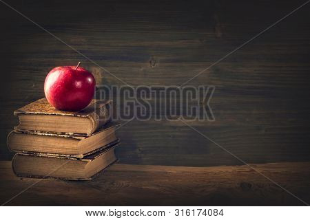 Back to School. Vintage still life with copy space.