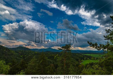 Fall Morning In Bohemian Switzerland, Bohemia, Czech Republic